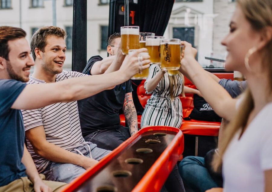 Prague: Party Beer Bus - A private beer bus built for group celebrations