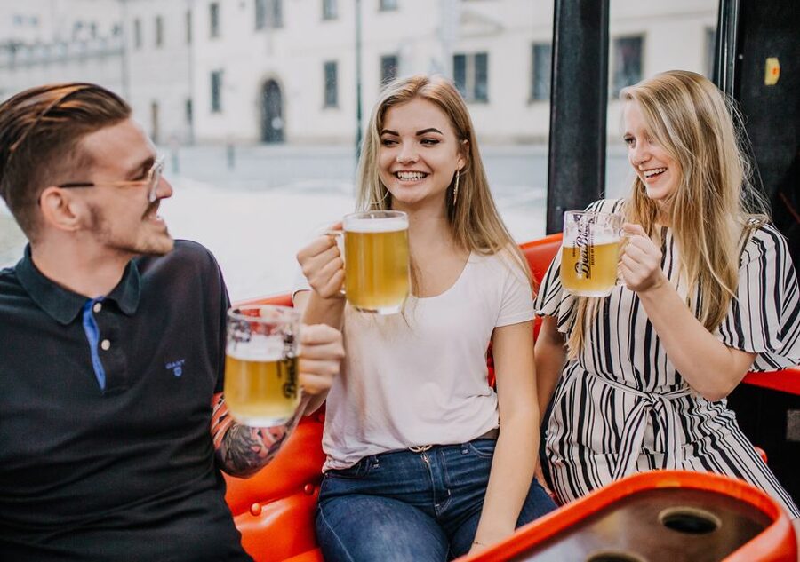 Prague: Party Beer Bus - Staropramen Brewery and the beer connection