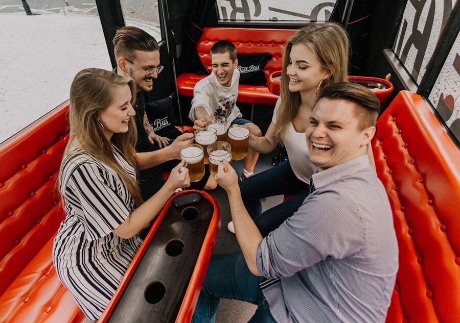 Prague: Party Beer Bus - New Town, Wenceslas Square, and the Dancing House