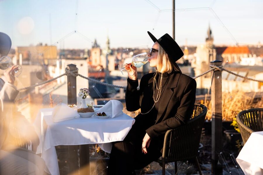 Prague: Sky Bar Aperitivo Menu with Drink & Panoramic Views - Service, atmosphere, and what to expect at the table