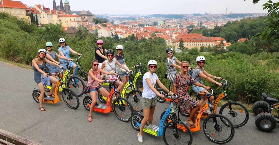 Prague: Tour by Electric Scooter or Cruiser eBike - Who will enjoy this ride most