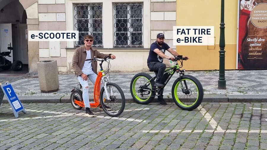 Prague: Tour by Electric Scooter or Cruiser eBike - Old Town Square in a two-hour time frame