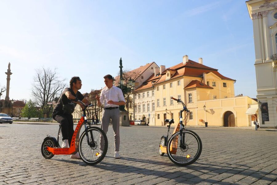 Prague: Tour by Electric Scooter or Cruiser eBike - Lennon Wall and Kampa Island set the tone