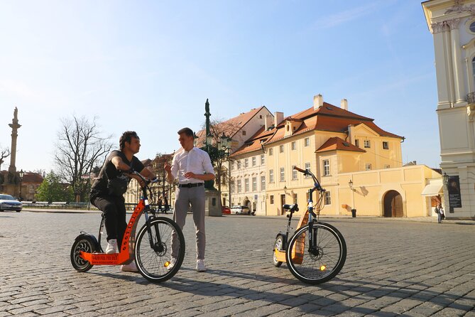 Prague Trike & e-Scooter Tour: Castle Viewpoints & Charles Bridge - Petrin Park and the ride back