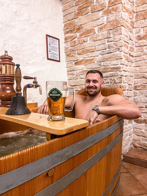Prague: Ungelt Bernard Beer Spa with Beer & Optional Massage - What happens inside Hotel Metamorphis