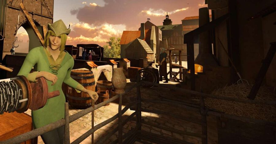 Prague: Virtual-Reality Time-Travel Experience to 1593 - The ten-minute arcade warm-up