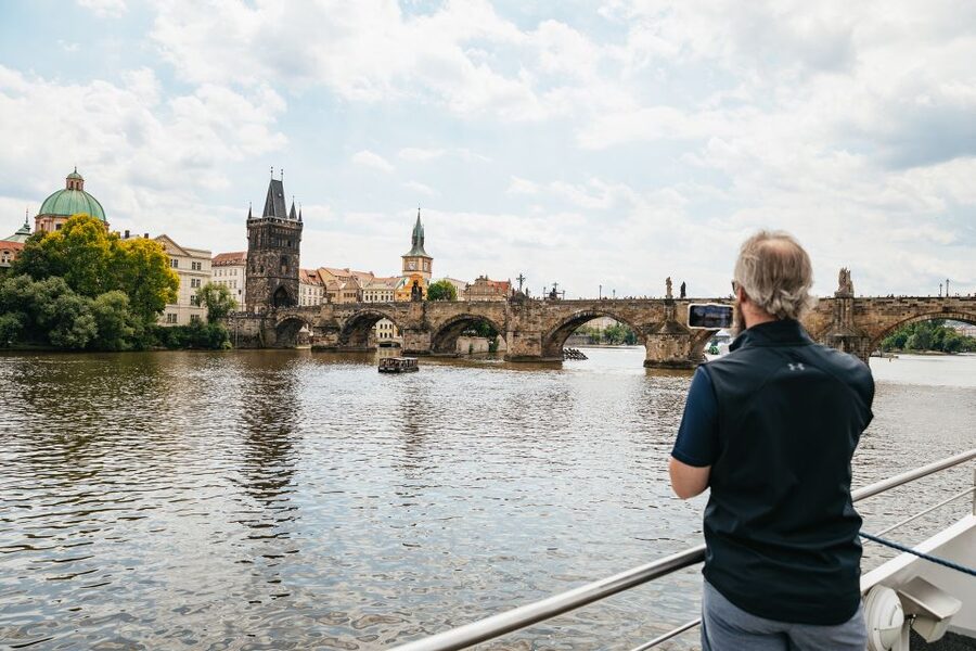 Prague: Vltava River Lunch Cruise in an Open-Top Glass Boat - The buffet: plenty of choice, not just a plate of snacks
