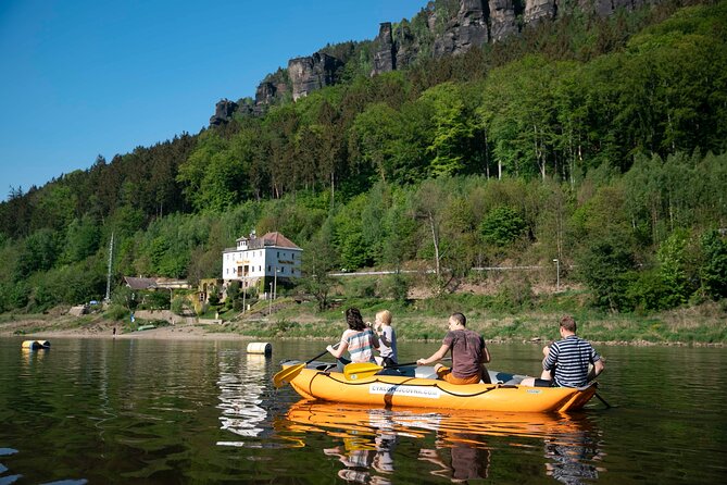 Rafting from Děčín to Bad Schandau and back on bikes - From Camp Děčín to the Elbe
