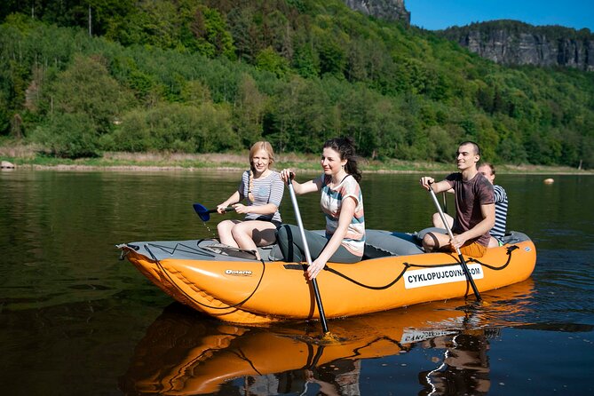 Rafting from Děčín to Bad Schandau and back on bikes - Cycling back along the Elbe