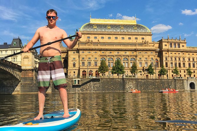 Stand-Up Paddleboarding on the Vltava River in Prague - Starting near Vyšehrad at Yacht Club CERE
