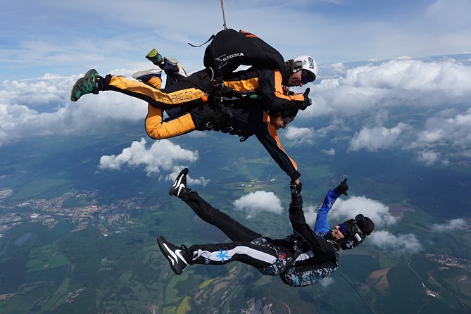 Tandem Skydiving Adventure in Prague - The parachute ride and return to earth