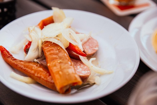 The 10 Tastings of Prague With Locals: Private Food Tour - The Prague TV tower and smoked Korbáčik cheese