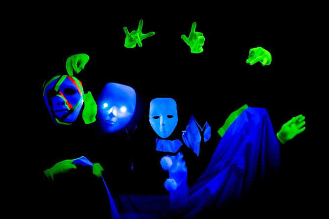 Underground Black Light Theatre Interactive Show in Prague - Music from original compositions to famous artists