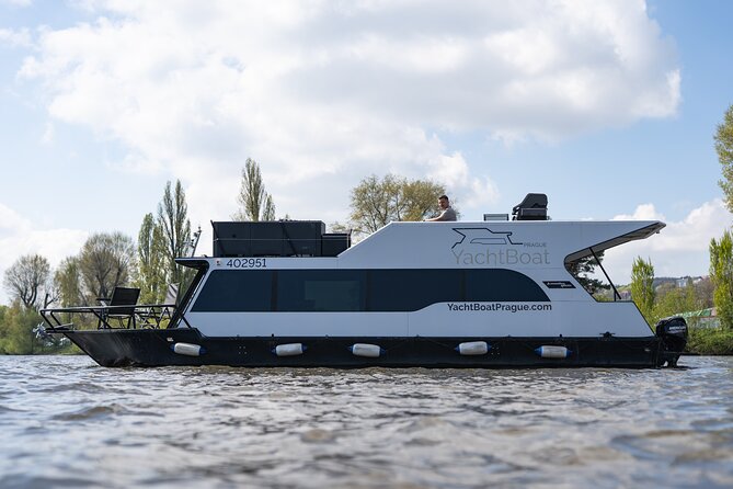 VIP Prague YachtBoat ONE Experience: All-You-Can-Drink - Beer, Prosecco, and the onboard setup