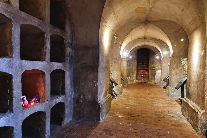 WWII in Prague Tour & The Crypt of Operation Anthropoid - The medieval cellar used as a bomb shelter
